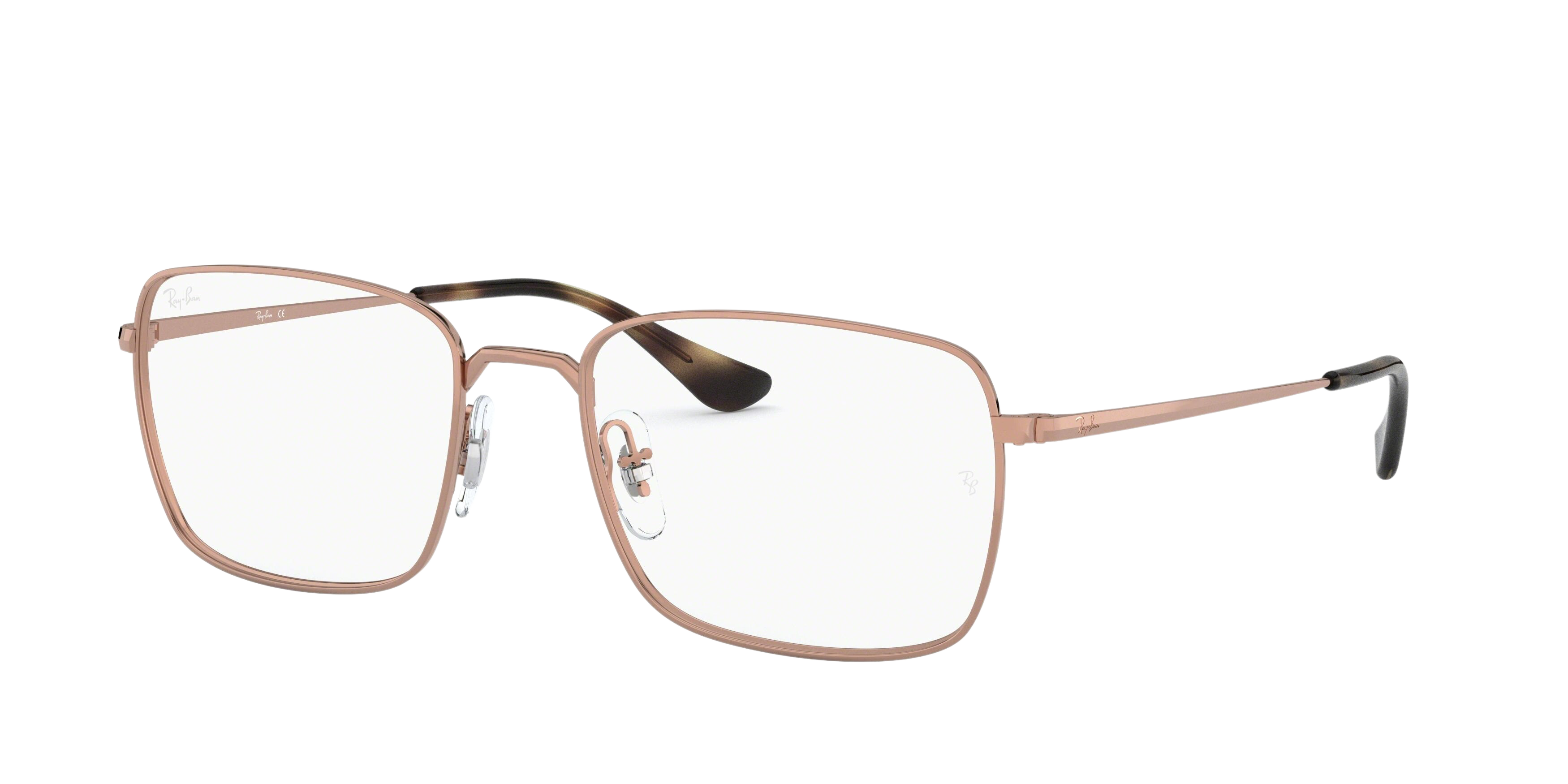 Ray-Ban RX6437 square sunglasses in Copper