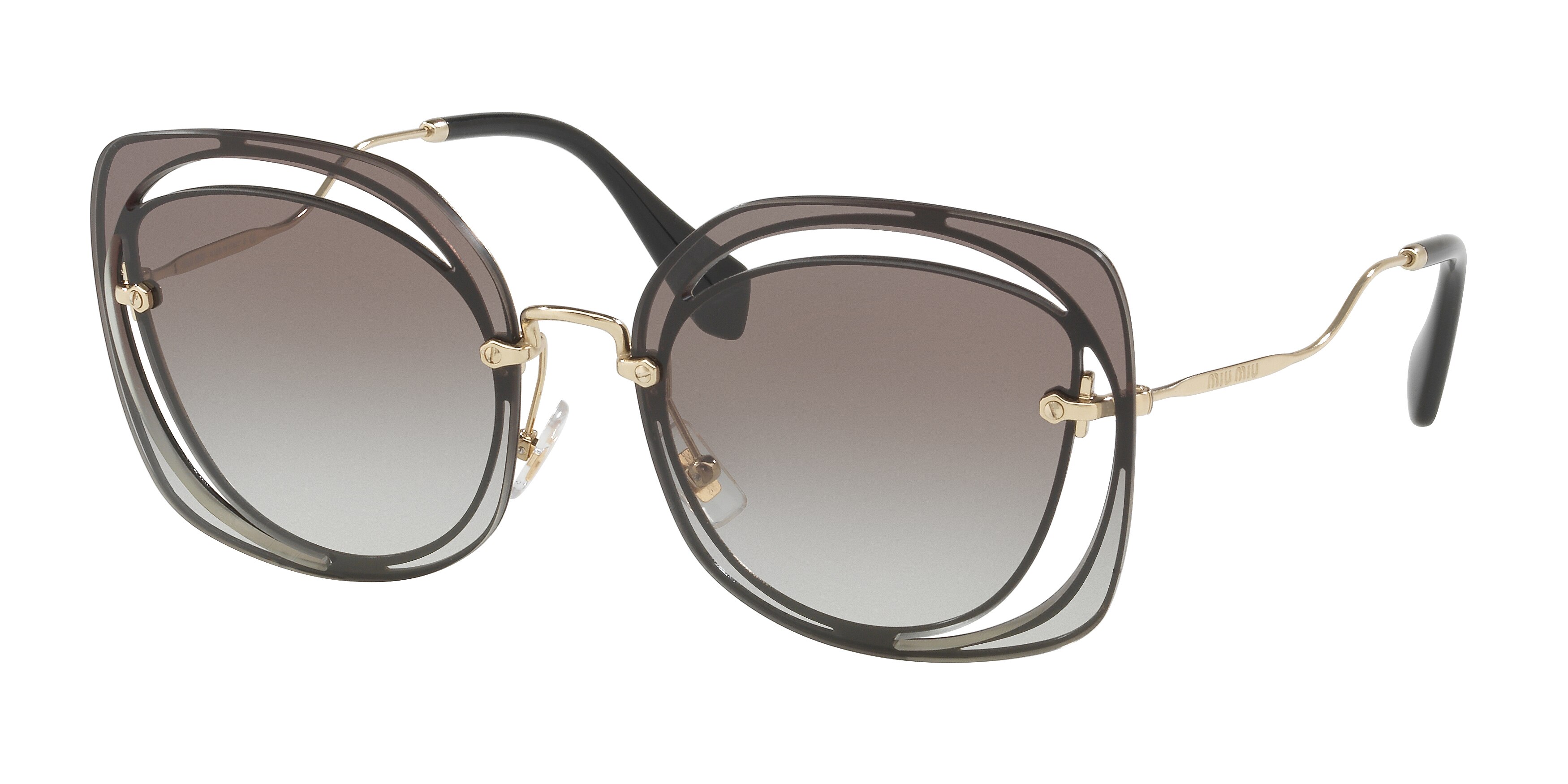 Miu Miu MU 54SS square sunglasses in Black
