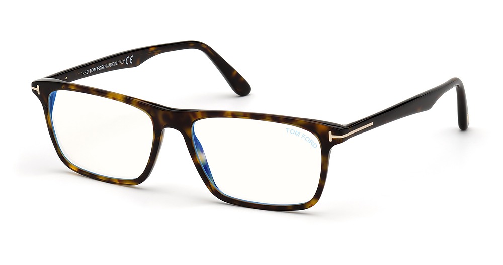 Tom Ford FT5681-B rectangle eyeglasses in Dark Havana