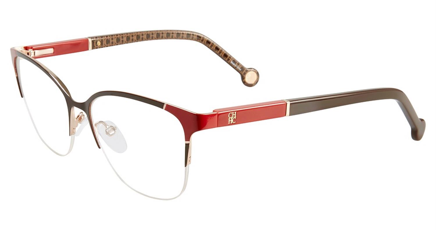 Carolina Herrera VHE091K eyeglasses in Brown Red 0 A93