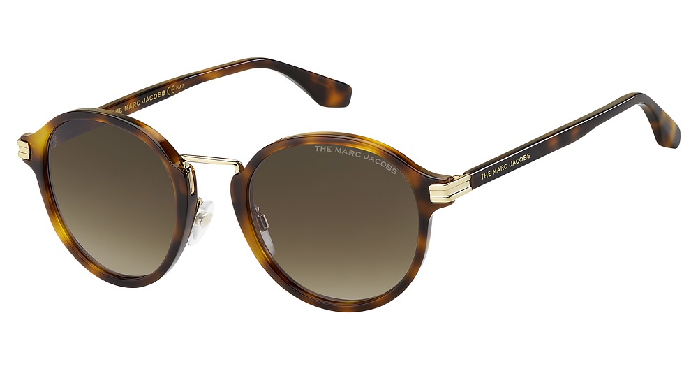 Marc Jacobs MARC 533/S round sunglasses in Havana Gold/Brown Gradient