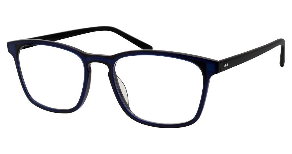 Modo 6616 round eyeglasses in Bright Blue/Black