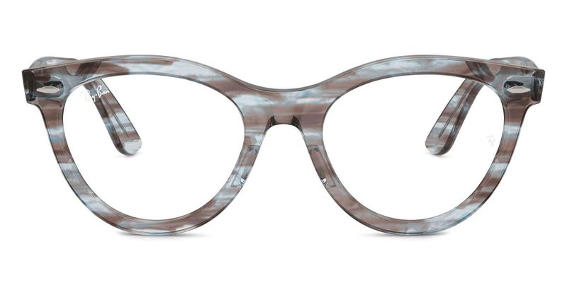 STRIPED TRANSPARENT BLU
