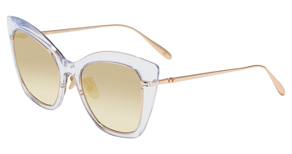 Carolina Herrera SHN608M cateye sunglasses in Crystal Gold 300 G