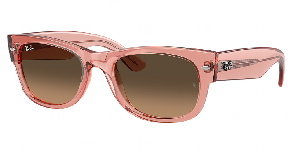 TRANSPARENT PINK / LIGHT BROWN GRADIENT BLACK