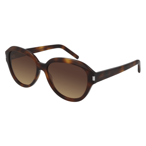 Saint Laurent SL 400 round sunglasses in Havana Havana Brown/Brown