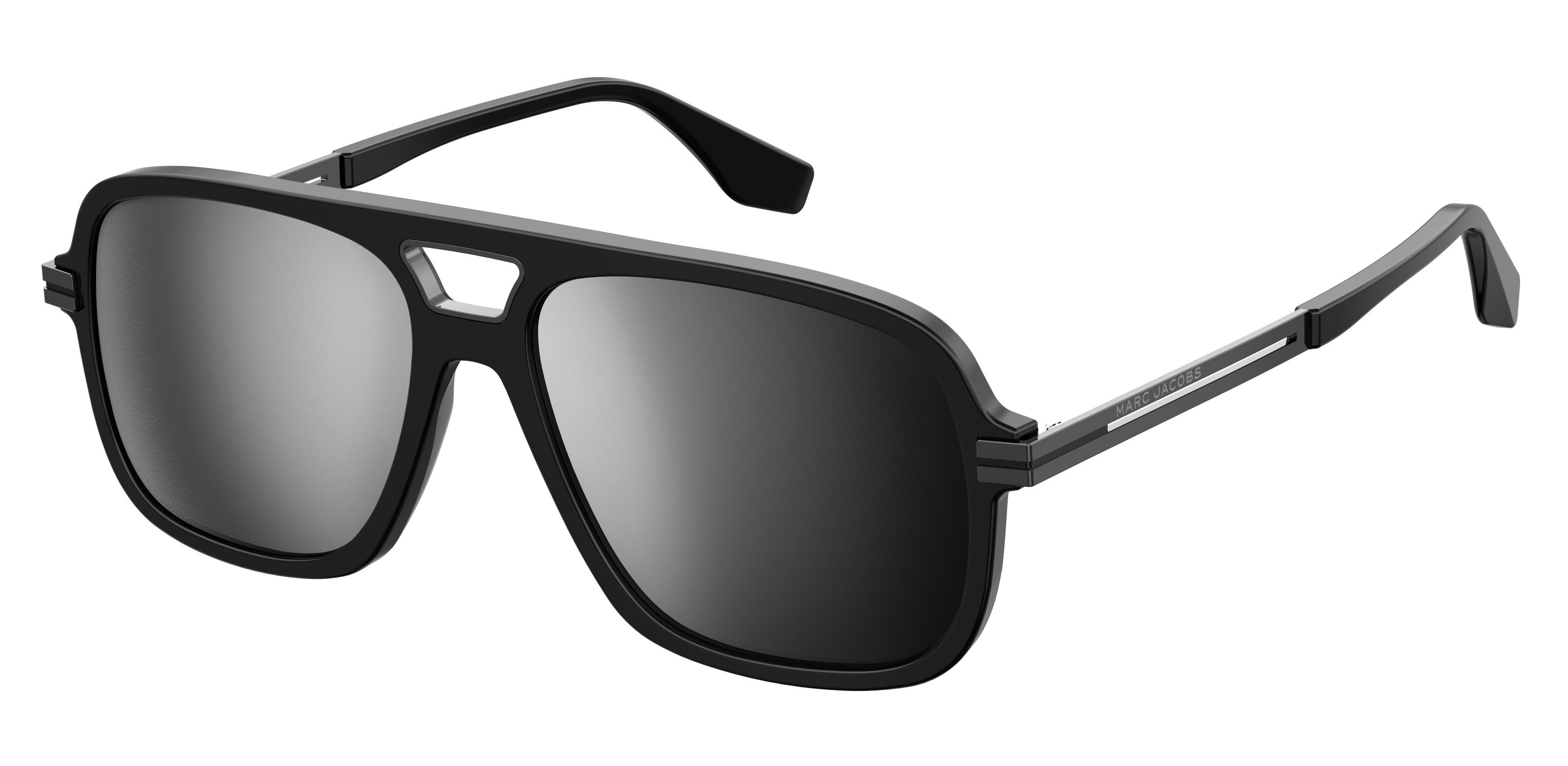 Marc Jacobs Marc 415/S square sunglasses in Black (T4 Silver Mirror)
