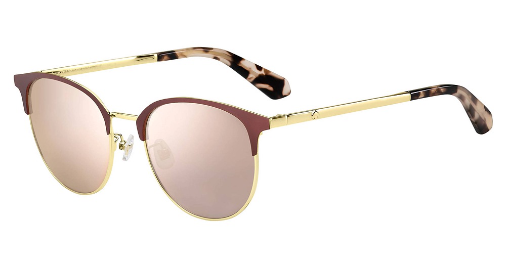 Kate Spade Delacey/F/S rectangle sunglasses in Burgundy Gold/Rose Gold Ml