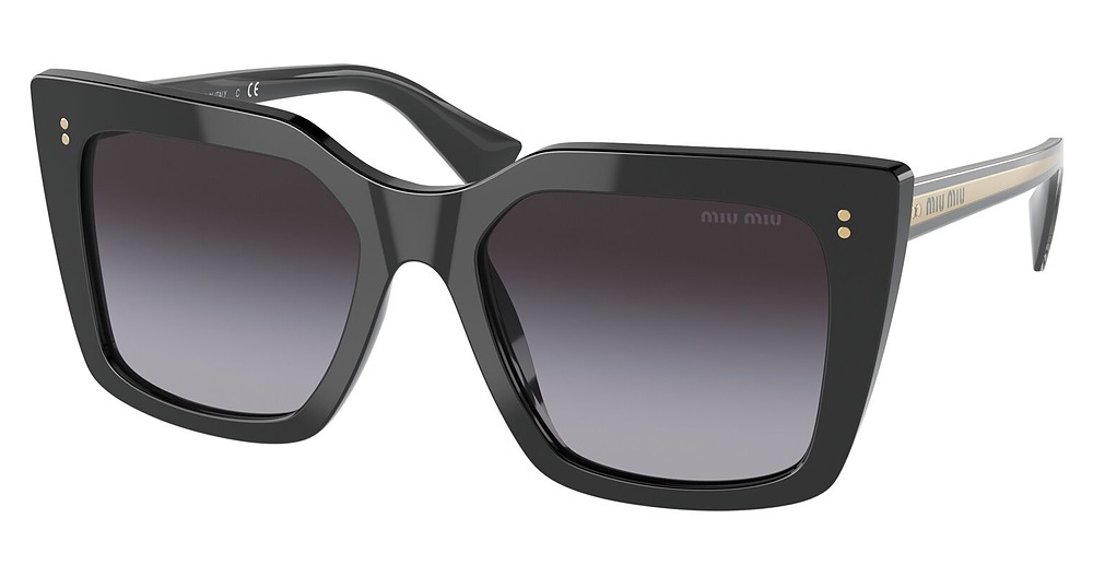 Miu Miu MU 02WSA cateye sunglasses in Black/Grey Gradient