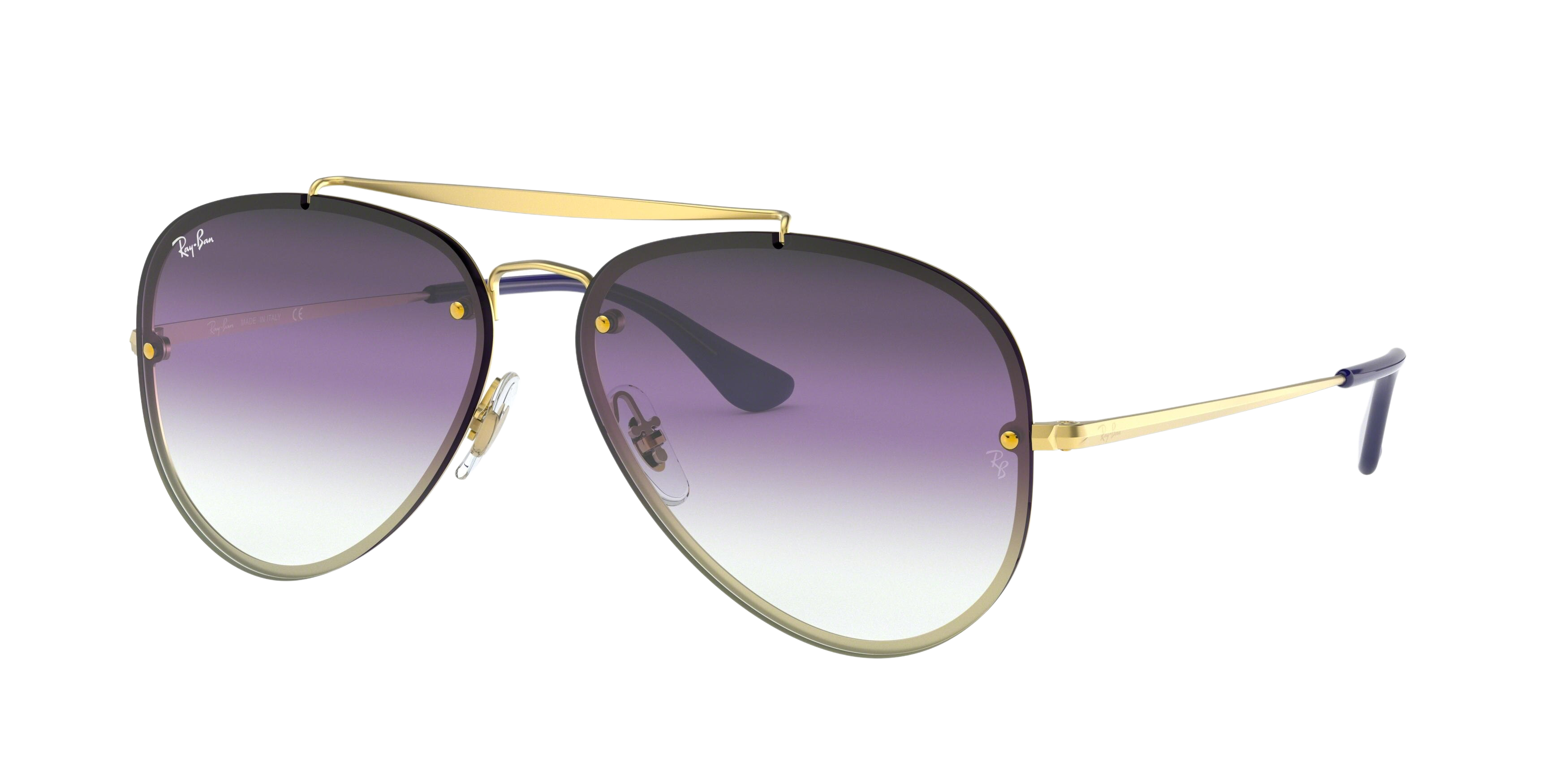 Ray-Ban RB3584N round sunglasses in Demi Gloss Gold