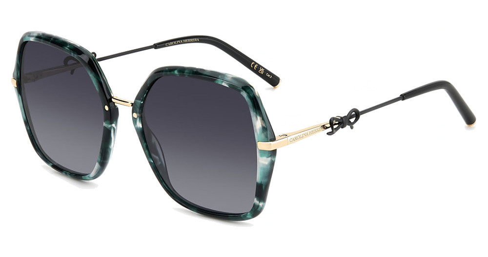 Carolina Herrera HER 0217/S square sunglasses in Grnmrb Gd/Dark Grey Shaded
