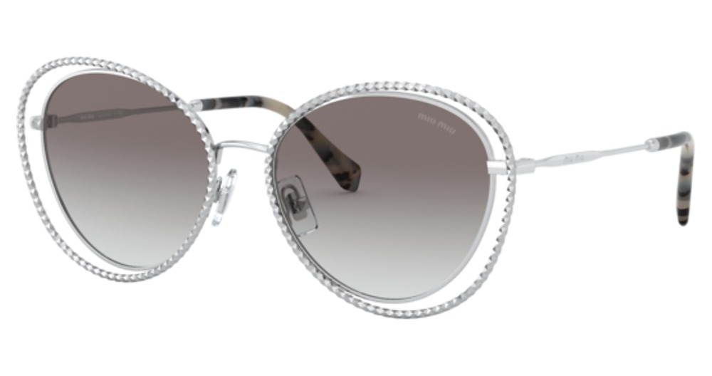 Miu Miu MU 59VS cateye sunglasses in Silver/Grey Gradient