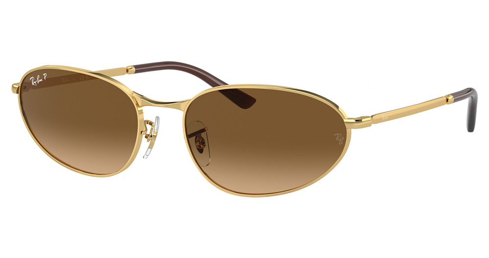 Ray-Ban RB3734 aviator sunglasses in Arista/Brown Gradient Polarized