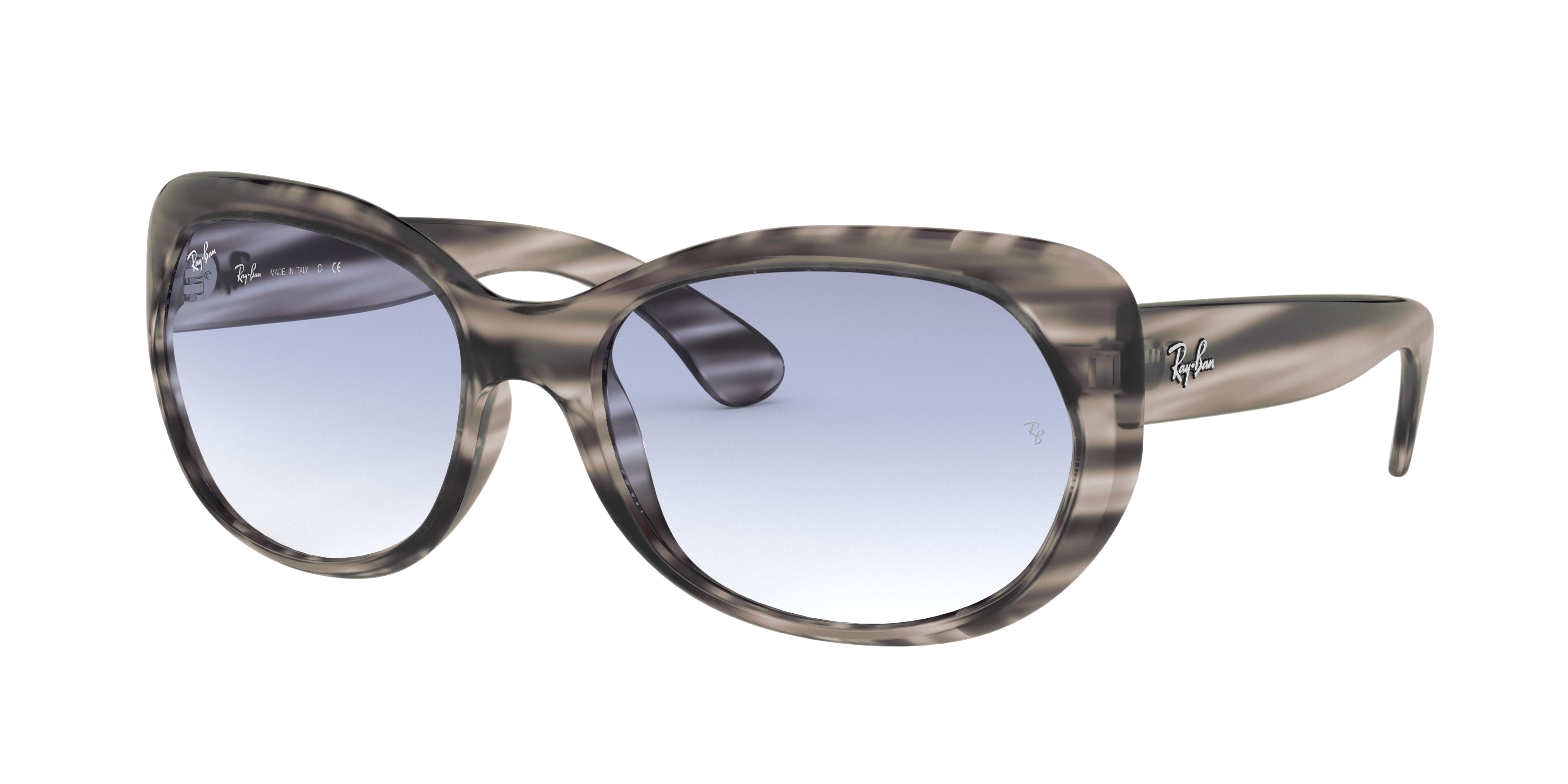 Ray-Ban RB4325 square sunglasses in Stripped Grey Havana
