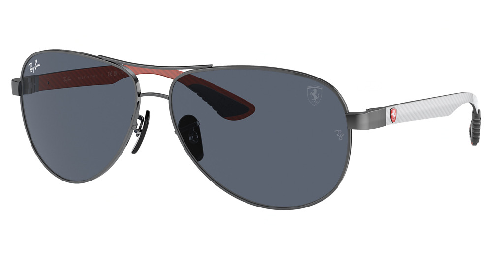 Ray-Ban RB8331M aviator sunglasses in Gunmental/Dark Grey