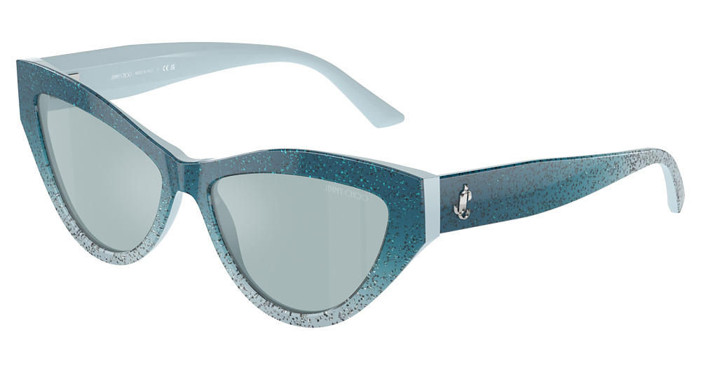 AZURE GRADIENT GLITTER / LIGHT AZURE SILVER MIRROR