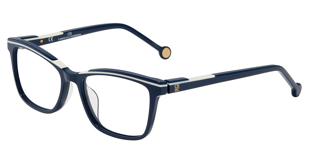 Carolina Herrera VHE836L cateye eyeglasses in Navy 0 D82
