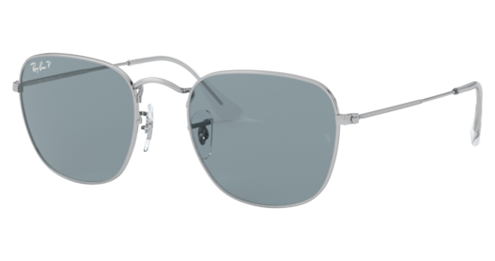 Ray-Ban RB3857 FRANK round sunglasses in Silver/Blue