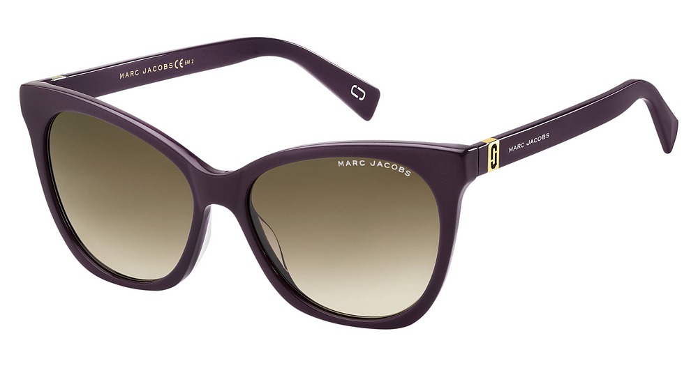Marc Jacobs Marc 336/S rectangle sunglasses in Plum/Brown Shaded