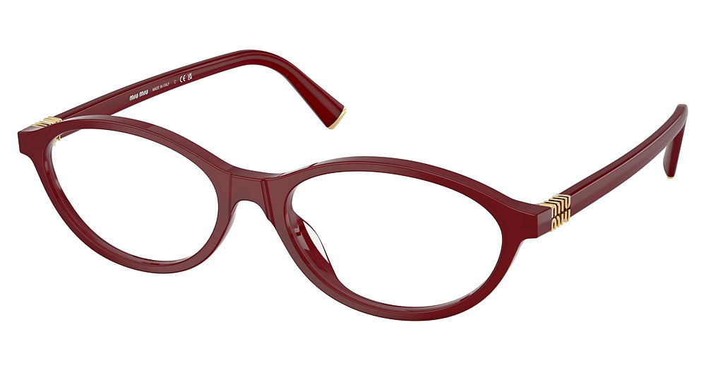 Miu Miu MU 09XV round eyeglasses in Opal Burgundy