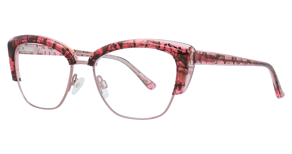 Shiny Light Pink & Pink Crystal & Brown