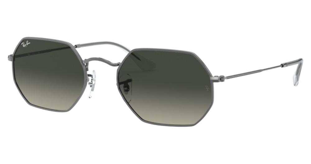 Ray-Ban RB3556N OCTAGONAL irregular sunglasses in Gunmetal/Light Grey Gradient Dark Grey