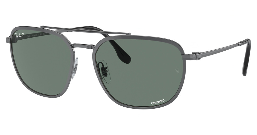 Ray-Ban RB3708 round sunglasses in Gunmetal Metal/Polarized Grey