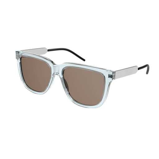 Gucci GG0976S rectangle sunglasses in Green Silver Brown/Brown