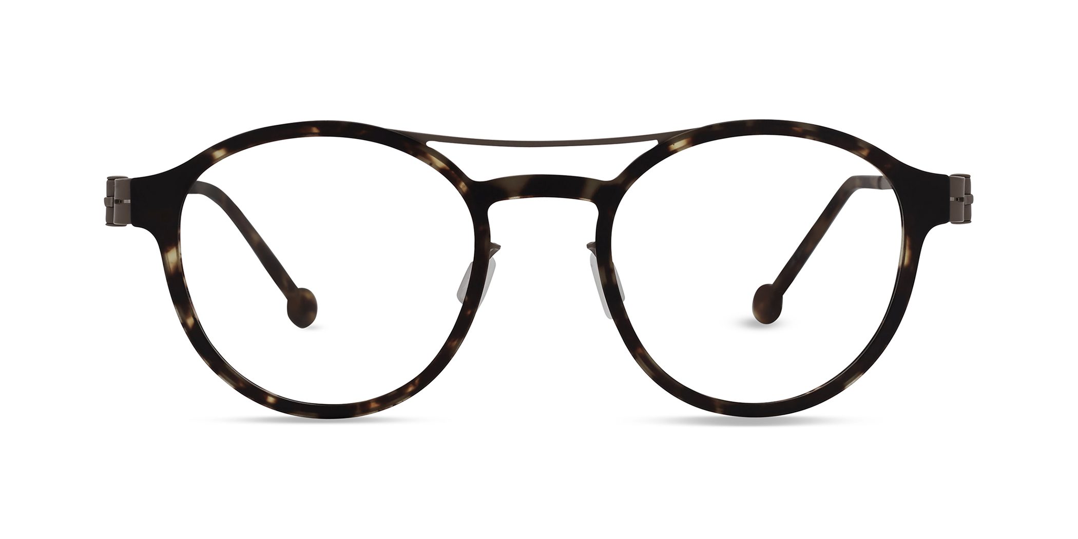 Modo BABILA round eyeglasses in Tortoise/Beige