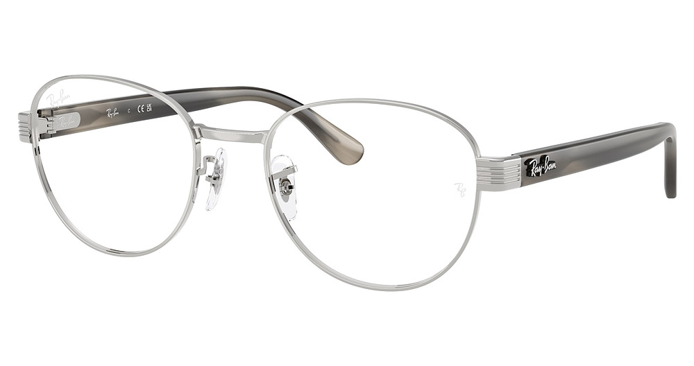 Ray-Ban RX6543 round eyeglasses in Silver