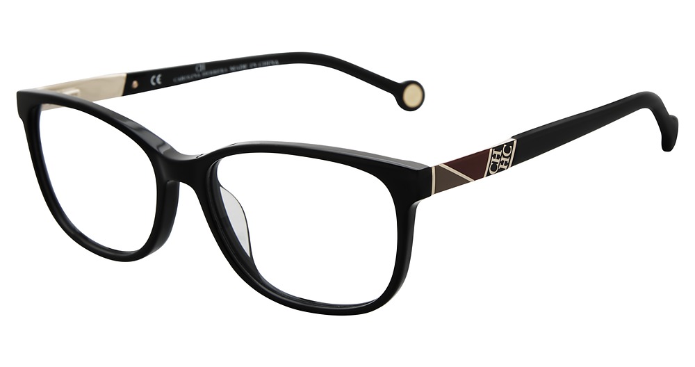 Carolina Herrera VHE760K round eyeglasses in Black 0700