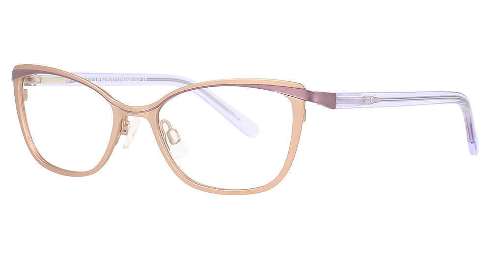 Satin Light Brown & Purple/Purple Crystal