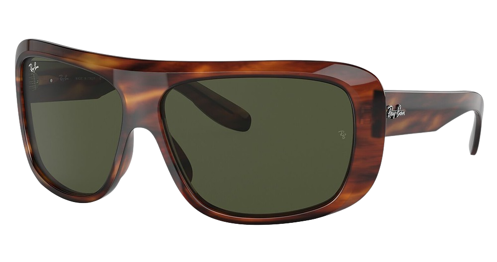 Ray-Ban RB2196 square sunglasses in Striped Havana/Green