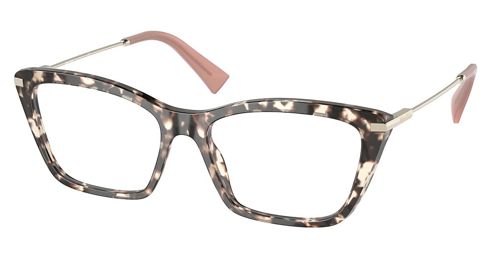 Miu Miu MU 01UV cateye eyeglasses in Talc Havana