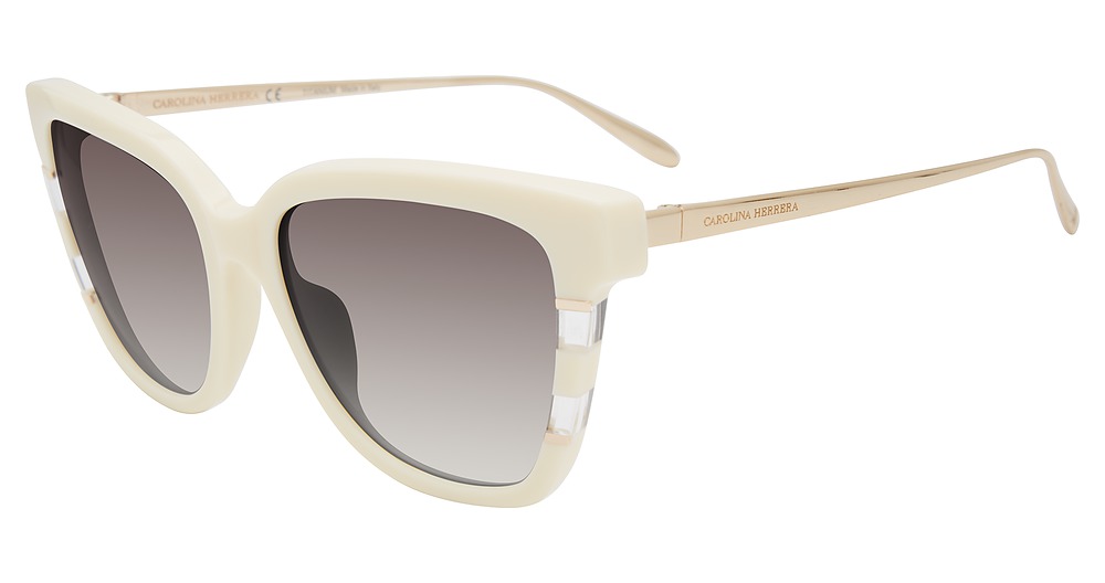 Carolina Herrera SHN622M cateye sunglasses in Bone 0702