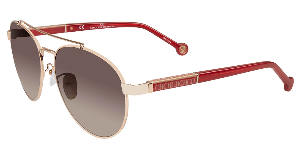 Carolina Herrera SHE088 round sunglasses in Light Orange 8 Fcr