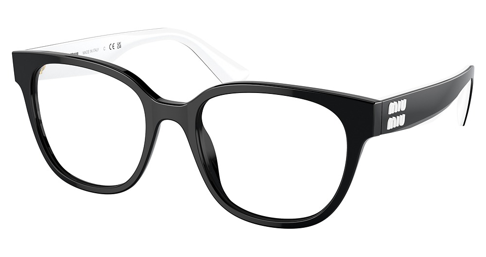Miu Miu MU 02VV round eyeglasses in Black