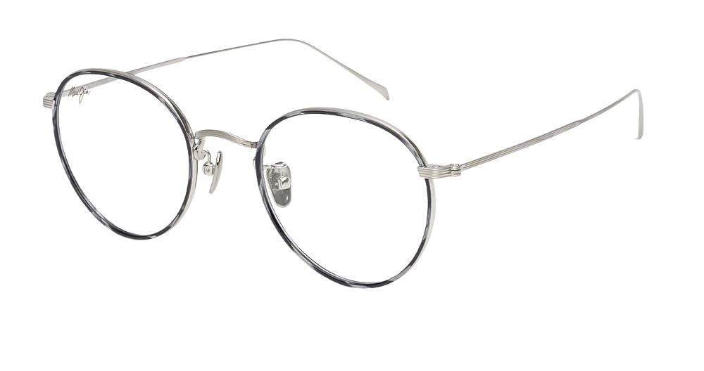 Brushed Silver with Grey Tortoise Eye Rim