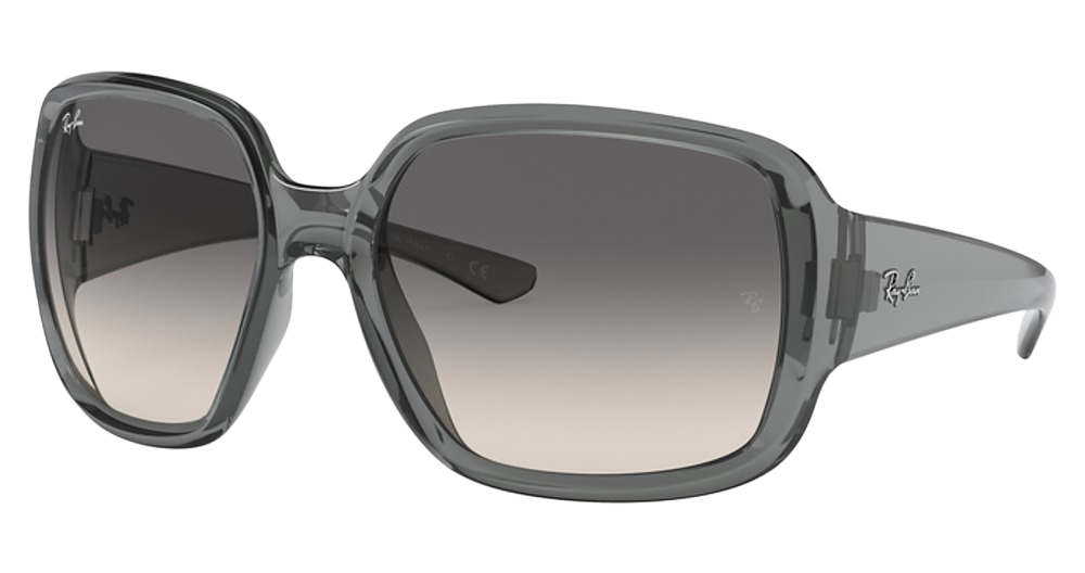 Ray-Ban RB4347 POWDERHORN rectangle sunglasses in Transparent Light Grey