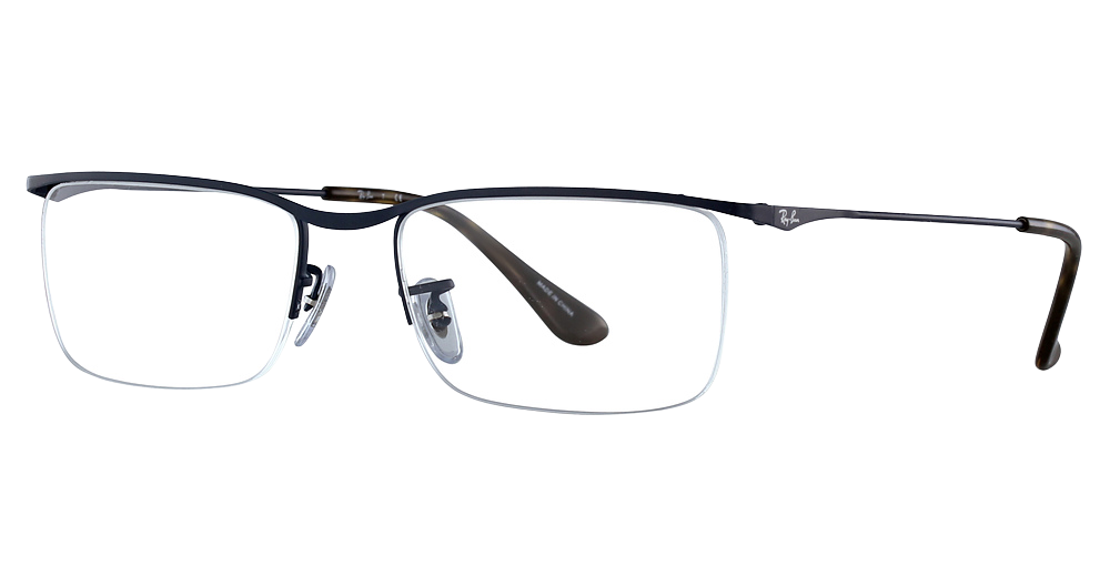 Ray-Ban RX6370 rectangle eyeglasses in Matte Blue