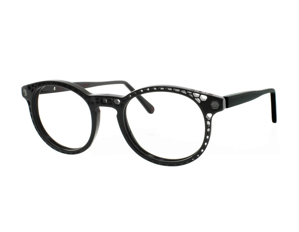 O-SIX OV-493 round eyeglasses in Black