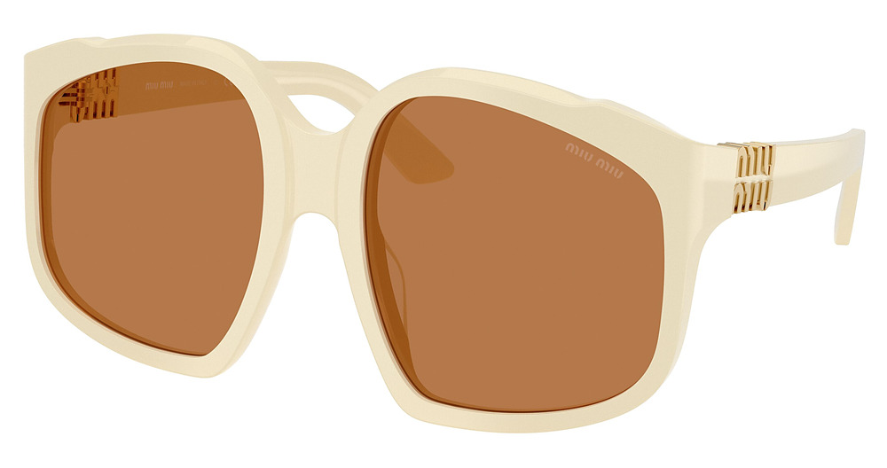 Miu Miu MU A07SF sunglasses in White Milk/Brown