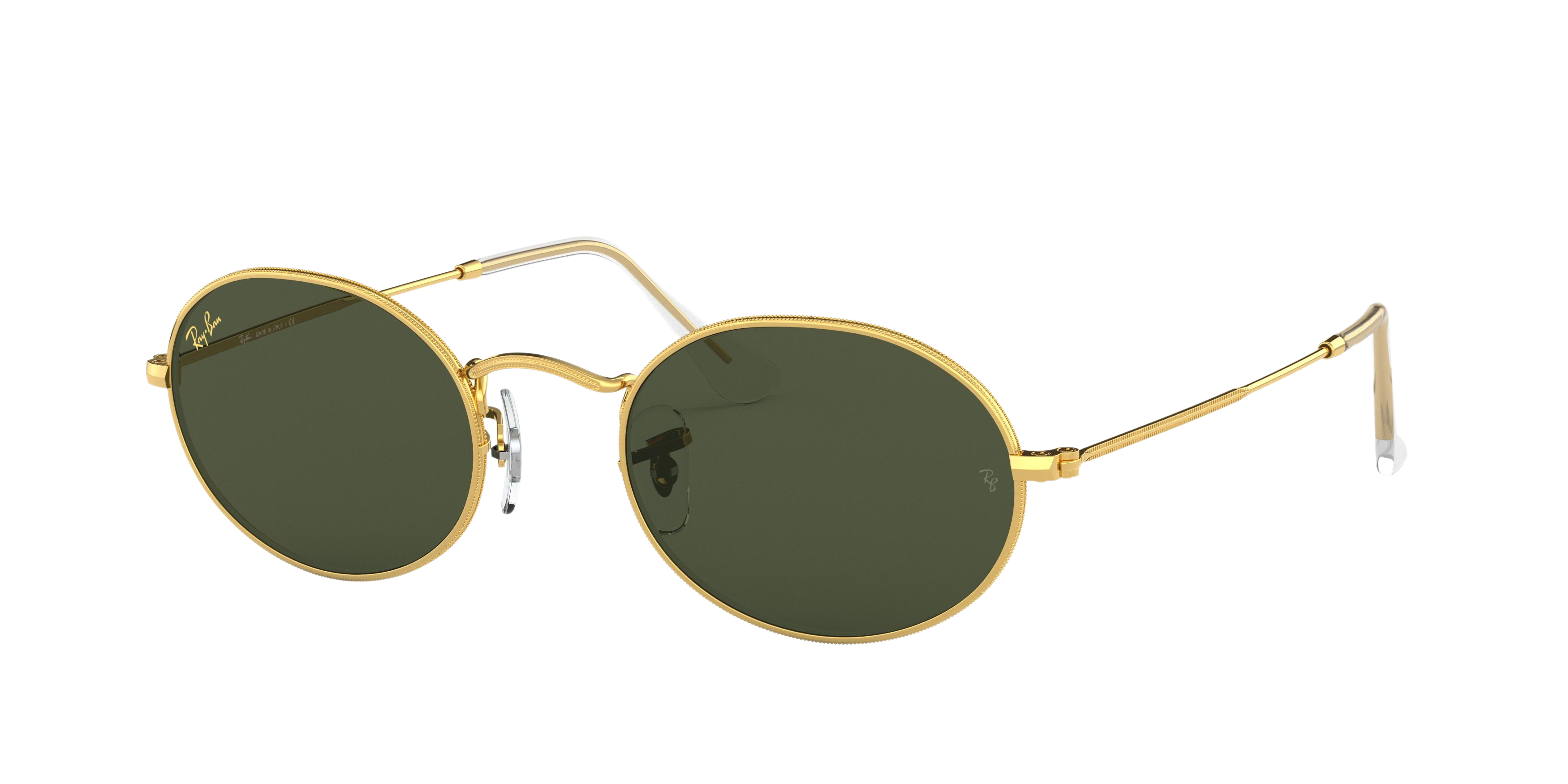 Ray-Ban RB3547 round sunglasses in Gold Legend