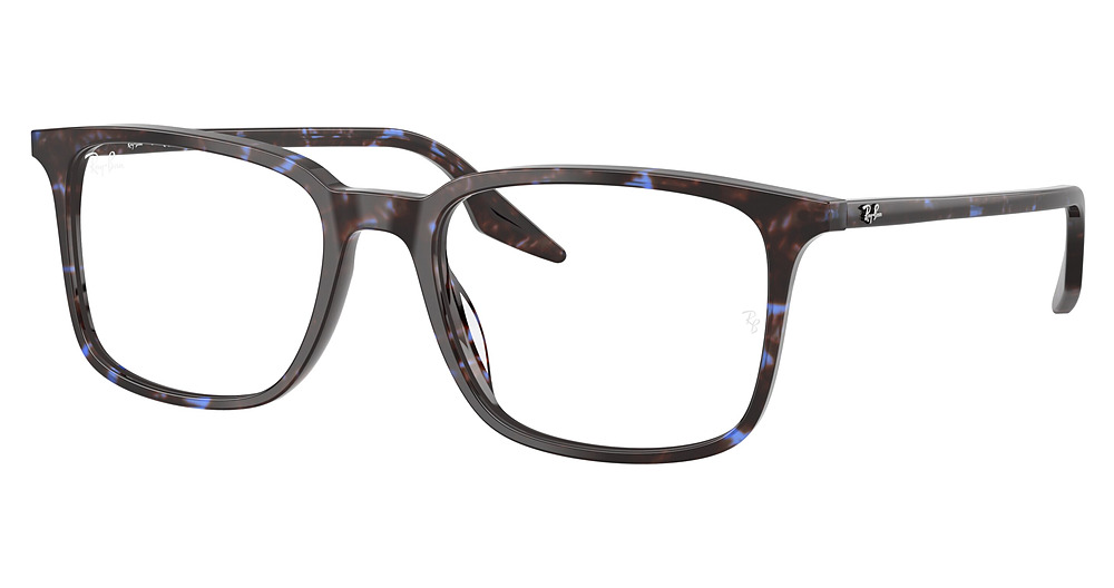 Ray-Ban RX5421F square eyeglasses in Havana Blue Turtle