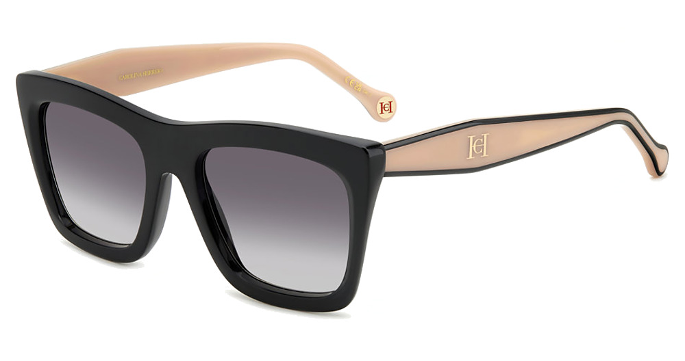 Carolina Herrera HER 0226/S rectangle sunglasses in Blackpink/Dark Grey Shaded