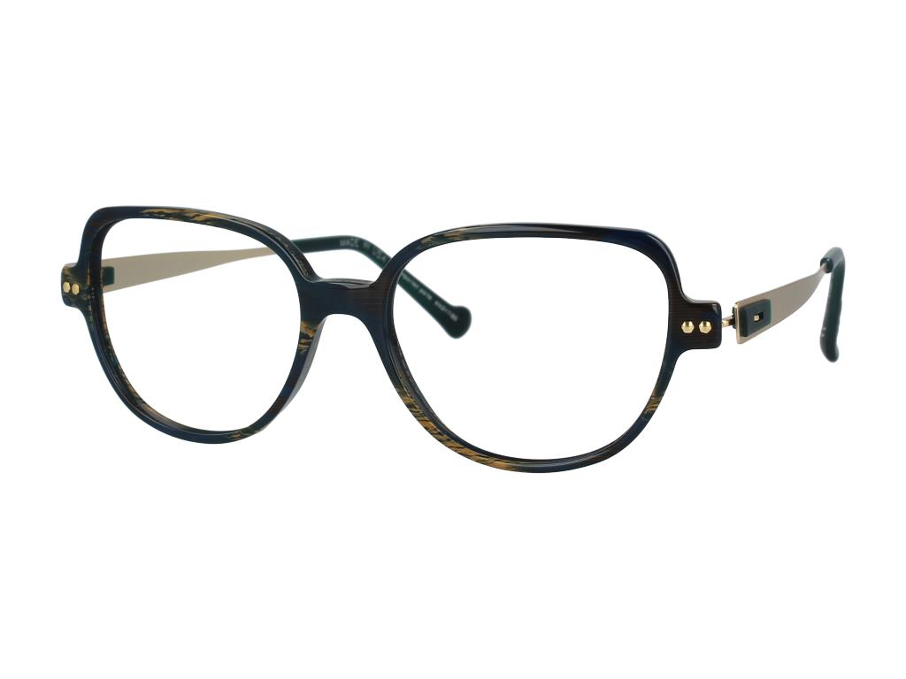 iGreen V-4.85 cateye eyeglasses in Striped Yellow Blue and Brown