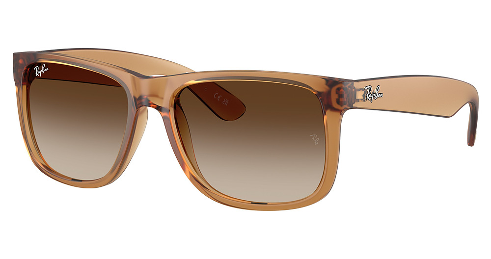 Ray-Ban RB4165F JUSTIN round sunglasses in Rubber Beige/Gradient Brown