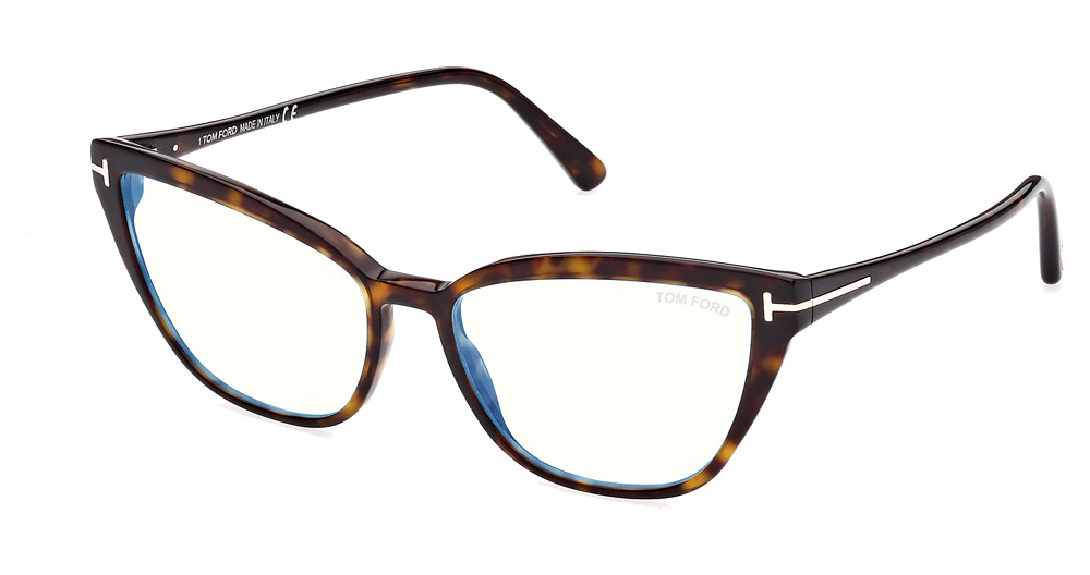 Tom Ford FT5825-B cateye eyeglasses in Dark Havana