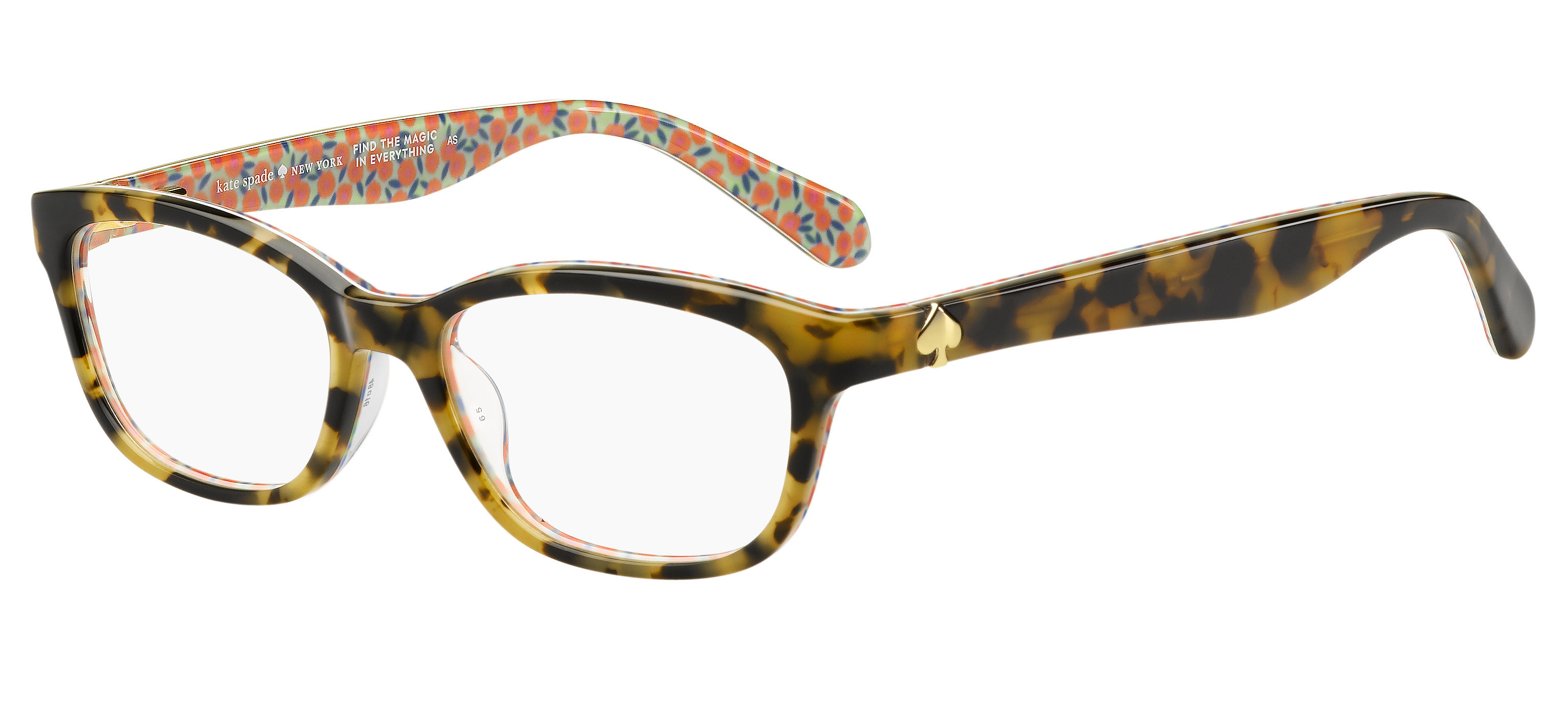 Kate Spade Brylie rectangle eyeglasses in Havana Pattern Green