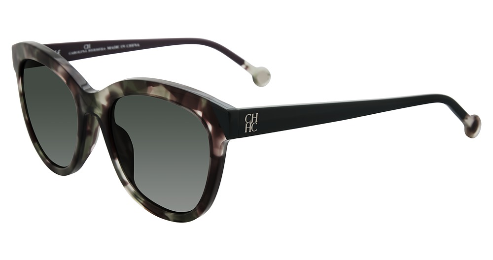 Carolina Herrera SHE743 cateye sunglasses in Green Tortoise 07 D7